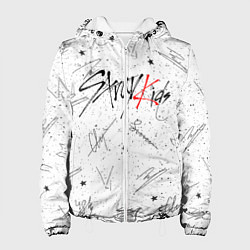 Куртка с капюшоном женская STRAY KIDS АВТОГРАФЫ, цвет: 3D-белый