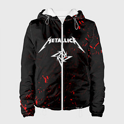 Куртка с капюшоном женская METALLICA, цвет: 3D-белый