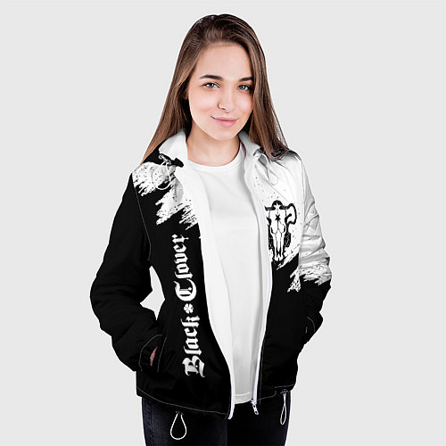 Женская куртка ЧЁРНЫЙ КЛЕВЕР / 3D-Белый – фото 3