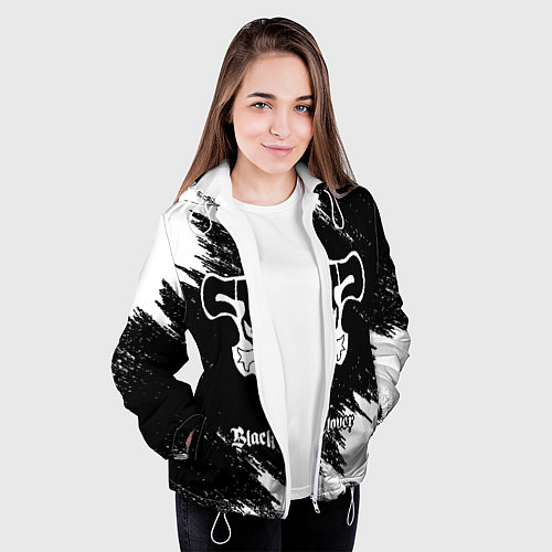 Женская куртка ЧЁРНЫЙ КЛЕВЕР / 3D-Белый – фото 3