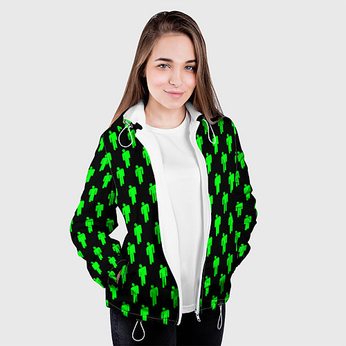 Женская куртка Billie Eilish: Acid Pattern / 3D-Белый – фото 3