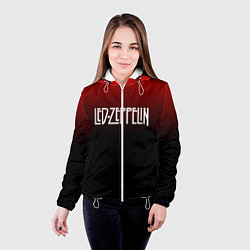 Куртка с капюшоном женская Led Zeppelin, цвет: 3D-белый — фото 2