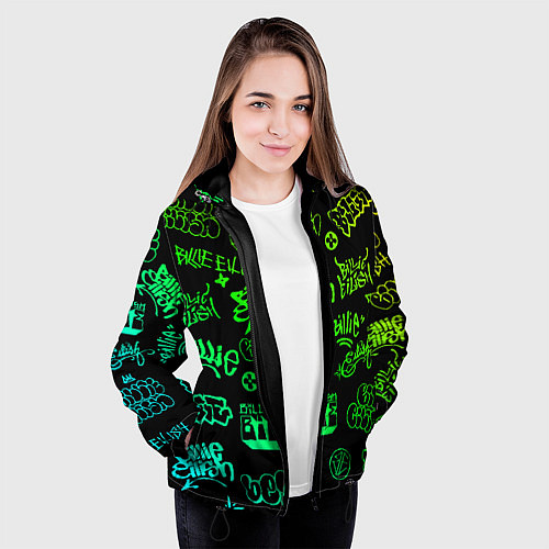 Женская куртка BILLIE EILISH: Grunge Graffiti / 3D-Черный – фото 3