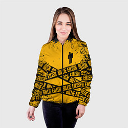 Куртка с капюшоном женская BILLIE EILISH: Yellow Tape, цвет: 3D-черный — фото 2