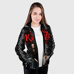 Куртка с капюшоном женская Князь Анархия спина, цвет: 3D-черный — фото 2