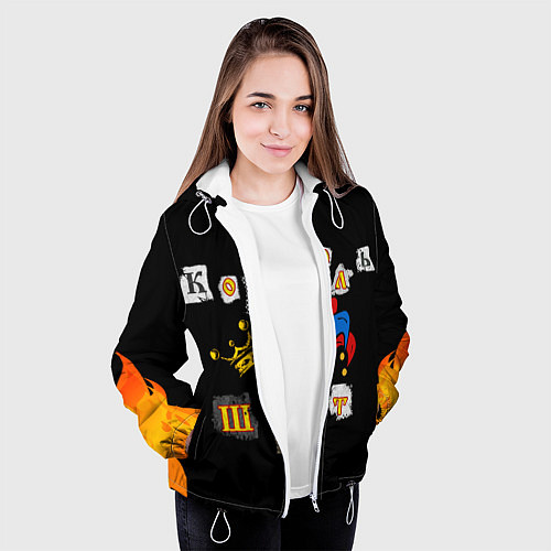 Женская куртка Король и Шут Анархия спина / 3D-Белый – фото 3