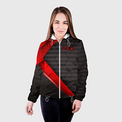 Куртка с капюшоном женская Mass Effect N7, цвет: 3D-белый — фото 2