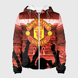 Куртка с капюшоном женская Manchester United, цвет: 3D-белый