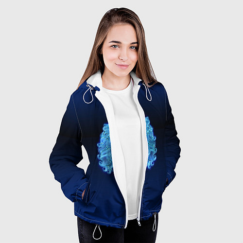Женская куртка Знаки Зодиака Дева / 3D-Белый – фото 3