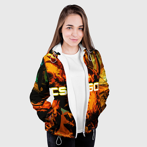 Женская куртка CS:GO / 3D-Белый – фото 3