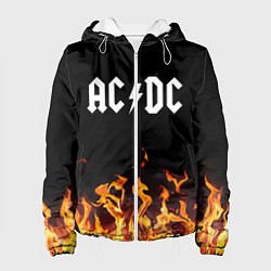 Куртка с капюшоном женская AC DC, цвет: 3D-белый