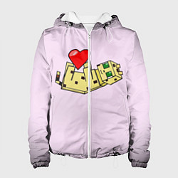 Куртка с капюшоном женская MINECRAFT, цвет: 3D-белый