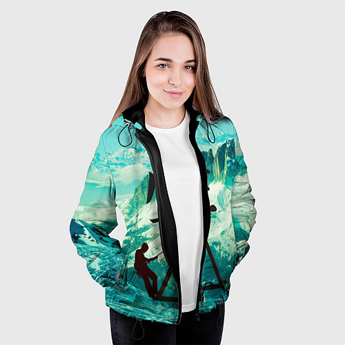 Женская куртка Горы / 3D-Черный – фото 3