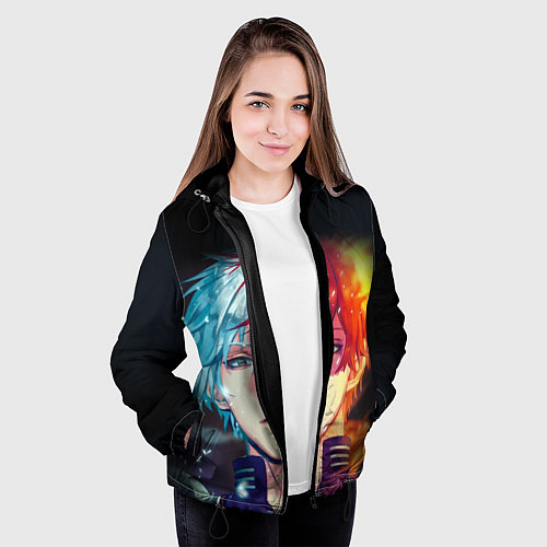 Женская куртка My Hero Academia идзуку / 3D-Черный – фото 3