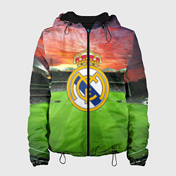 Куртка с капюшоном женская FC Real Madrid, цвет: 3D-черный