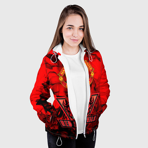 Женская куртка Manchester United / 3D-Белый – фото 3