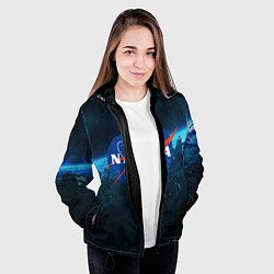 Куртка с капюшоном женская NASA, цвет: 3D-черный — фото 2