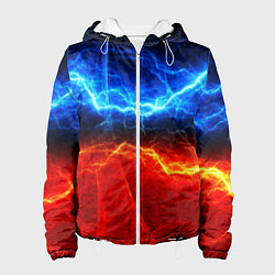 Куртка с капюшоном женская Лёд и огонь, цвет: 3D-белый