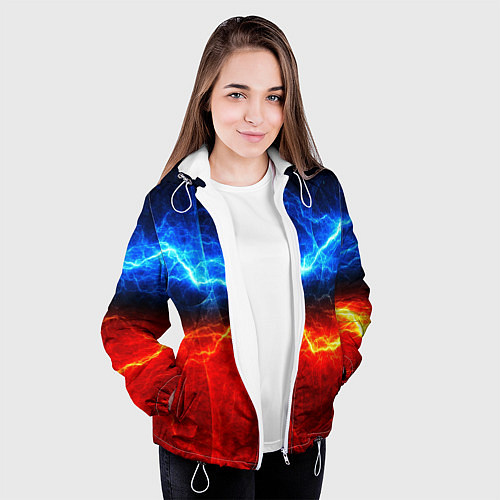 Женская куртка Лёд и огонь / 3D-Белый – фото 3