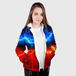 Куртка с капюшоном женская Лёд и огонь, цвет: 3D-белый — фото 2