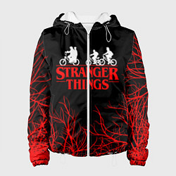 Куртка с капюшоном женская STRANGER THINGS, цвет: 3D-белый