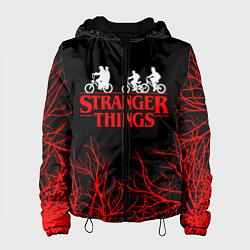 Куртка с капюшоном женская STRANGER THINGS, цвет: 3D-черный