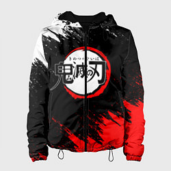 Куртка с капюшоном женская KIMETSU NO YAIBA, цвет: 3D-черный