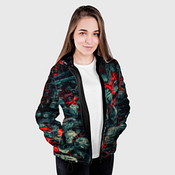 Куртка с капюшоном женская Уголь, цвет: 3D-черный — фото 2