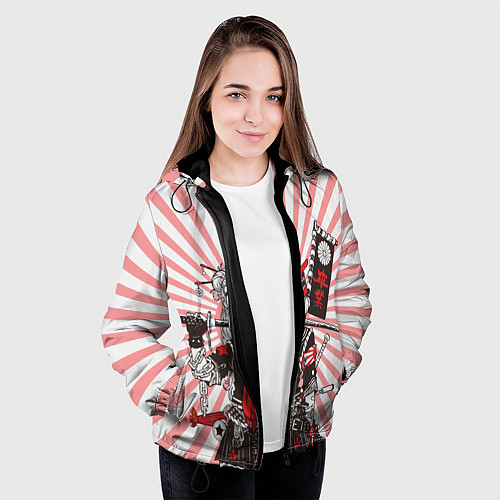 Женская куртка Убийца розового солнца / 3D-Черный – фото 3