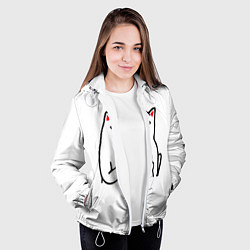 Куртка с капюшоном женская Meme Cat, цвет: 3D-белый — фото 2