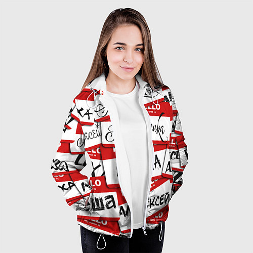 Женская куртка Hello, my name is / 3D-Белый – фото 3