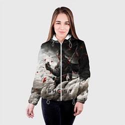 Куртка с капюшоном женская Ghost of Tsushima, цвет: 3D-белый — фото 2