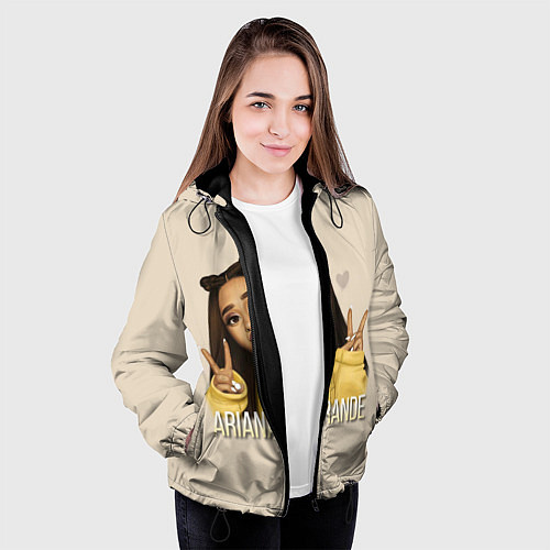 Женская куртка Ariana Grande Ариана Гранде / 3D-Черный – фото 3