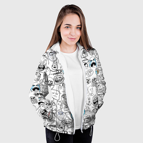 Женская куртка МЕМЫ / 3D-Белый – фото 3