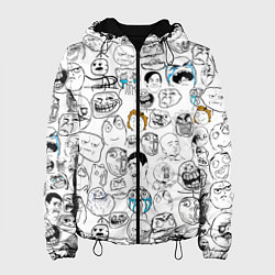 Куртка с капюшоном женская МЕМЫ, цвет: 3D-черный