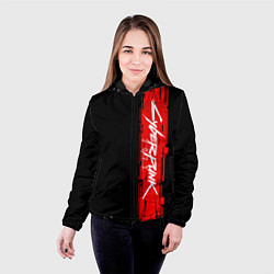 Куртка с капюшоном женская CYBERPUNK 2077, цвет: 3D-черный — фото 2