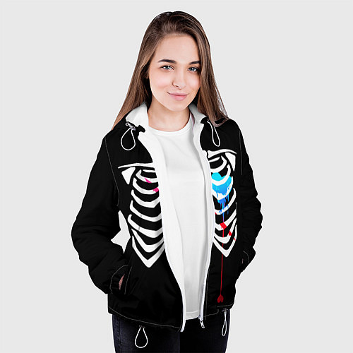 Женская куртка UNDERTALE / 3D-Белый – фото 3