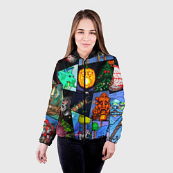 Куртка с капюшоном женская Terraria allpic, цвет: 3D-черный — фото 2