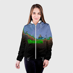 Куртка с капюшоном женская Terraria game, цвет: 3D-белый — фото 2