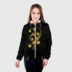 Куртка с капюшоном женская Коты на дереве, цвет: 3D-белый — фото 2