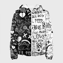 Куртка с капюшоном женская LIL PEEP LOGOBOMBING, цвет: 3D-белый