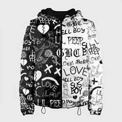 Куртка с капюшоном женская LIL PEEP LOGOBOMBING, цвет: 3D-черный