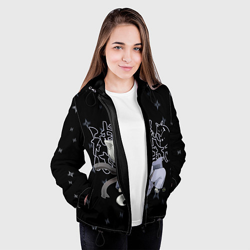 Женская куртка ОЧЕНЬ ПРИЯТНО БОГ! / 3D-Черный – фото 3