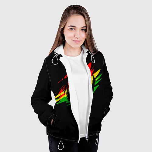 Женская куртка Боб Марли / 3D-Белый – фото 3