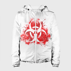 Куртка с капюшоном женская Plague Inc, цвет: 3D-белый
