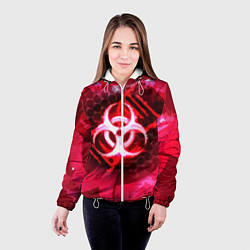 Куртка с капюшоном женская Plague Inc LC Oko, цвет: 3D-белый — фото 2