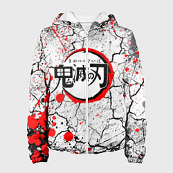 Куртка с капюшоном женская KIMETSU NO YAIBA, цвет: 3D-белый