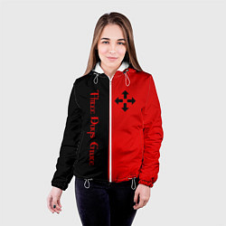 Куртка с капюшоном женская Three Days Grace, цвет: 3D-белый — фото 2