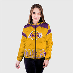 Куртка с капюшоном женская Los Angeles Lakers, цвет: 3D-черный — фото 2