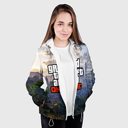 Куртка с капюшоном женская GTA ONLINE, цвет: 3D-белый — фото 2